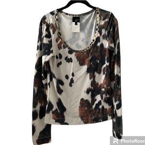 Just Cavalli calico print long sleeve